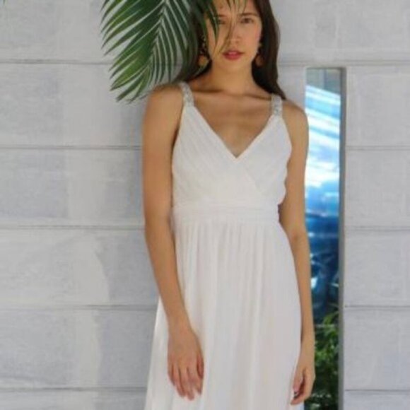 ILLA ILLA Front Slit white Gauze Maxi size small - Picture 2 of 11